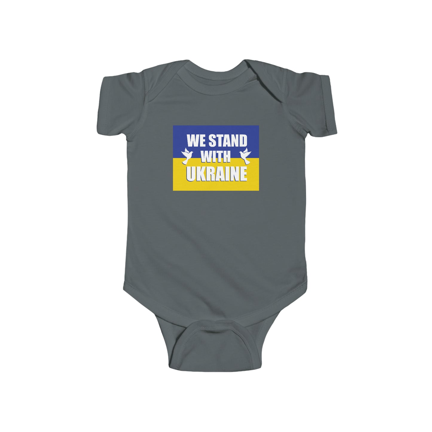 "We Stand With Ukraine” Infant Onesie