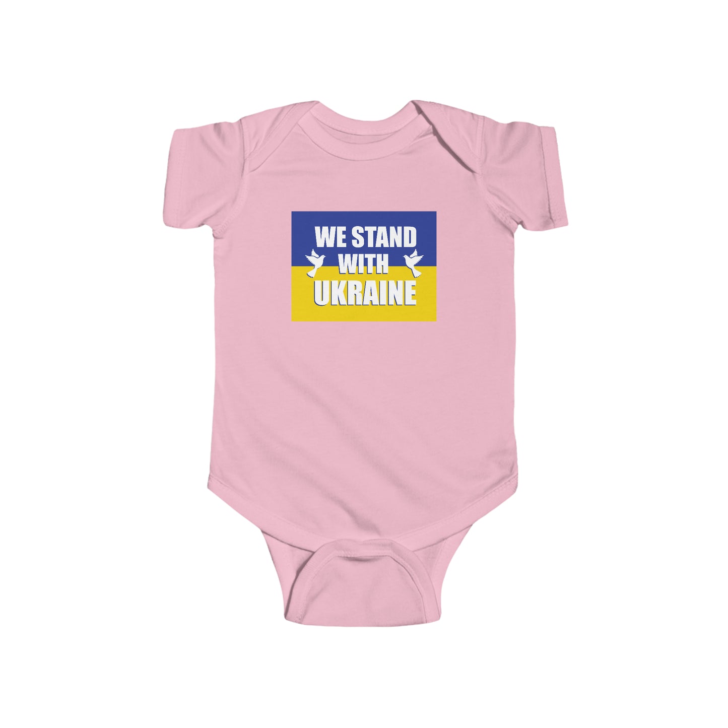 "We Stand With Ukraine” Infant Onesie
