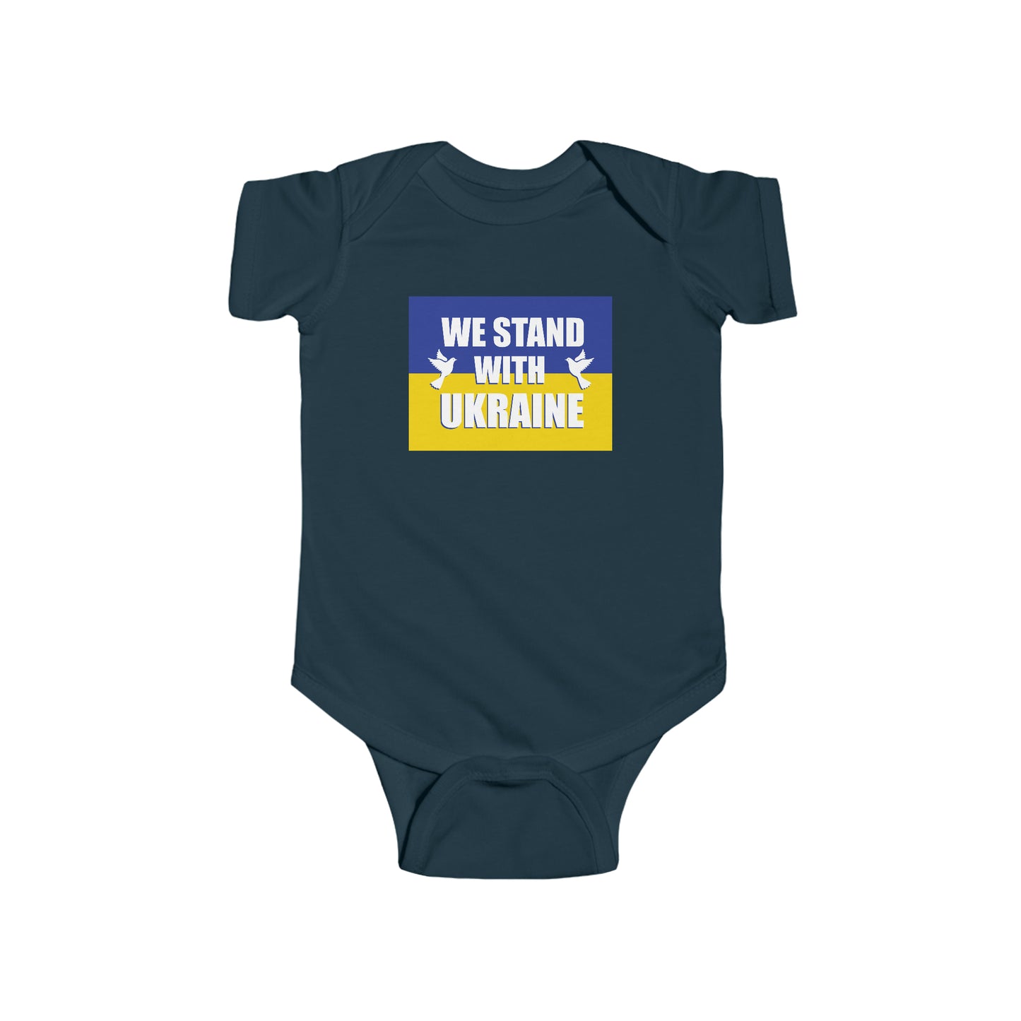 "We Stand With Ukraine” Infant Onesie