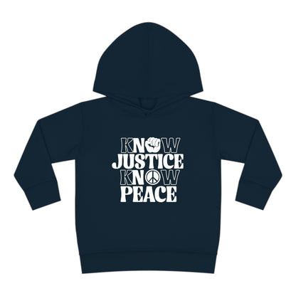 “Know Justice, Know Peace (Classic)” Toddler Hoodie