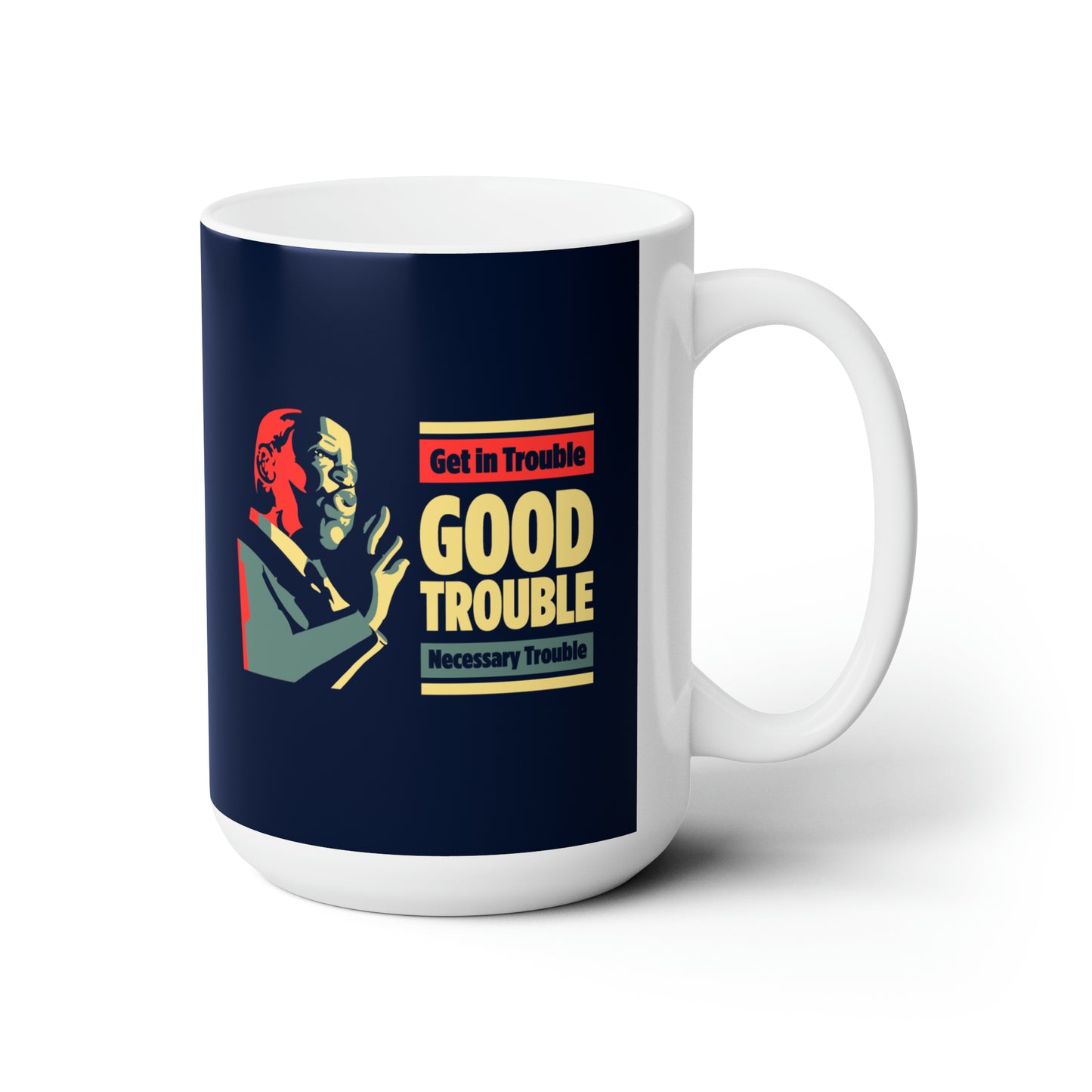 “John Lewis: Good Trouble” 15 oz. Mug