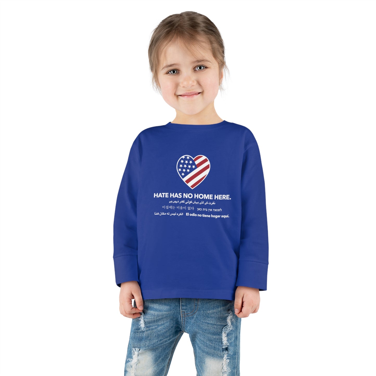 “Hate Has No Home Here”  Toddler Long Sleeve Tee