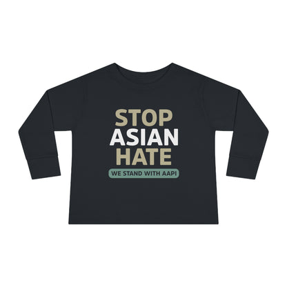 “Stop Asian Hate” Toddler Long Sleeve Tee