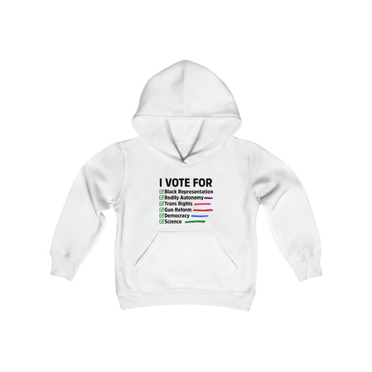 “I Vote For” Youth Hoodie