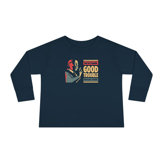 “John Lewis: Good Trouble” Toddler Long Sleeve Tee