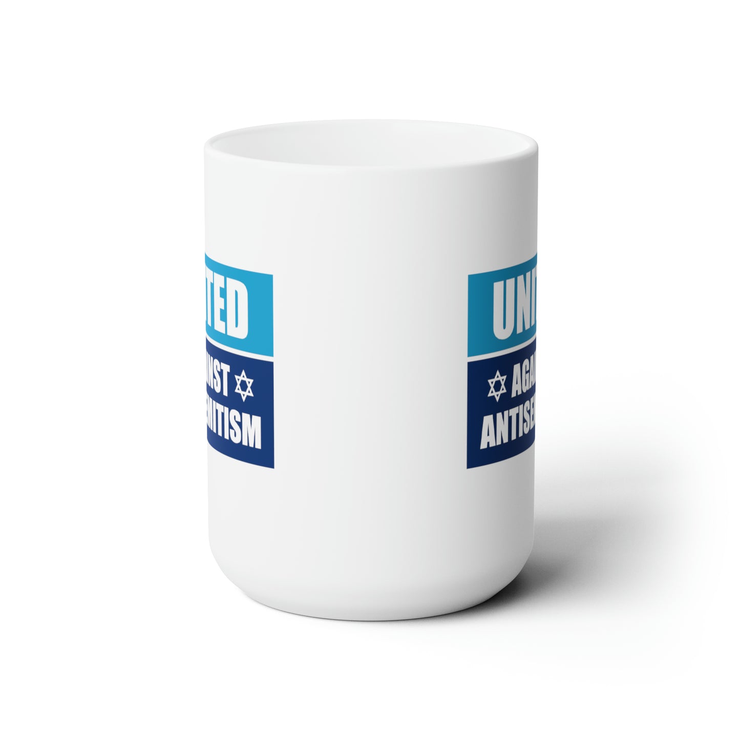 "United Against Antisemitism” 15 oz. Mug
