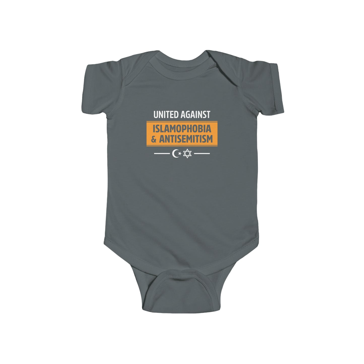 "United Against Islamophobia & Antisemitism" Infant Onesie