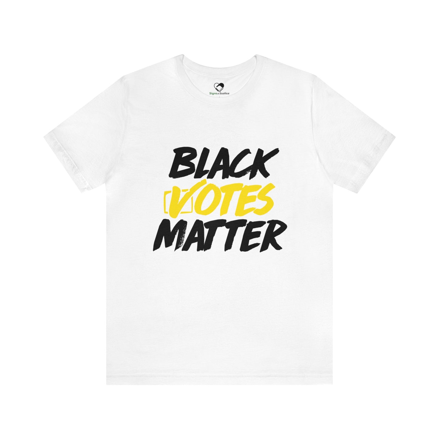 “Black Votes Matter” (white text) Unisex T-Shirt (Bella+Canvas)