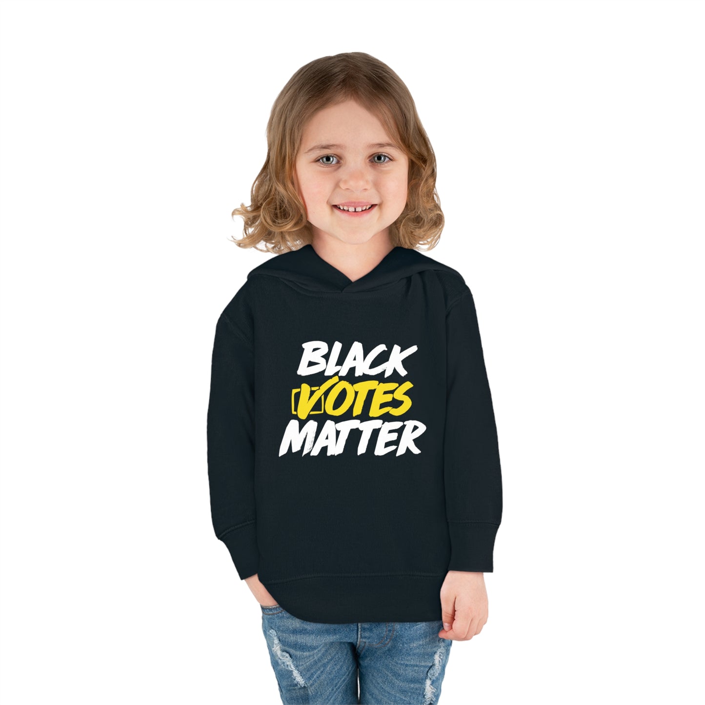 “Black Votes Matter (white text)” Toddler Hoodie