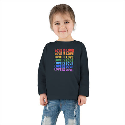 "Love is Love” Toddler Long Sleeve Tee