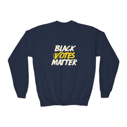 “Black Votes Matter” (white text) Youth Sweatshirt