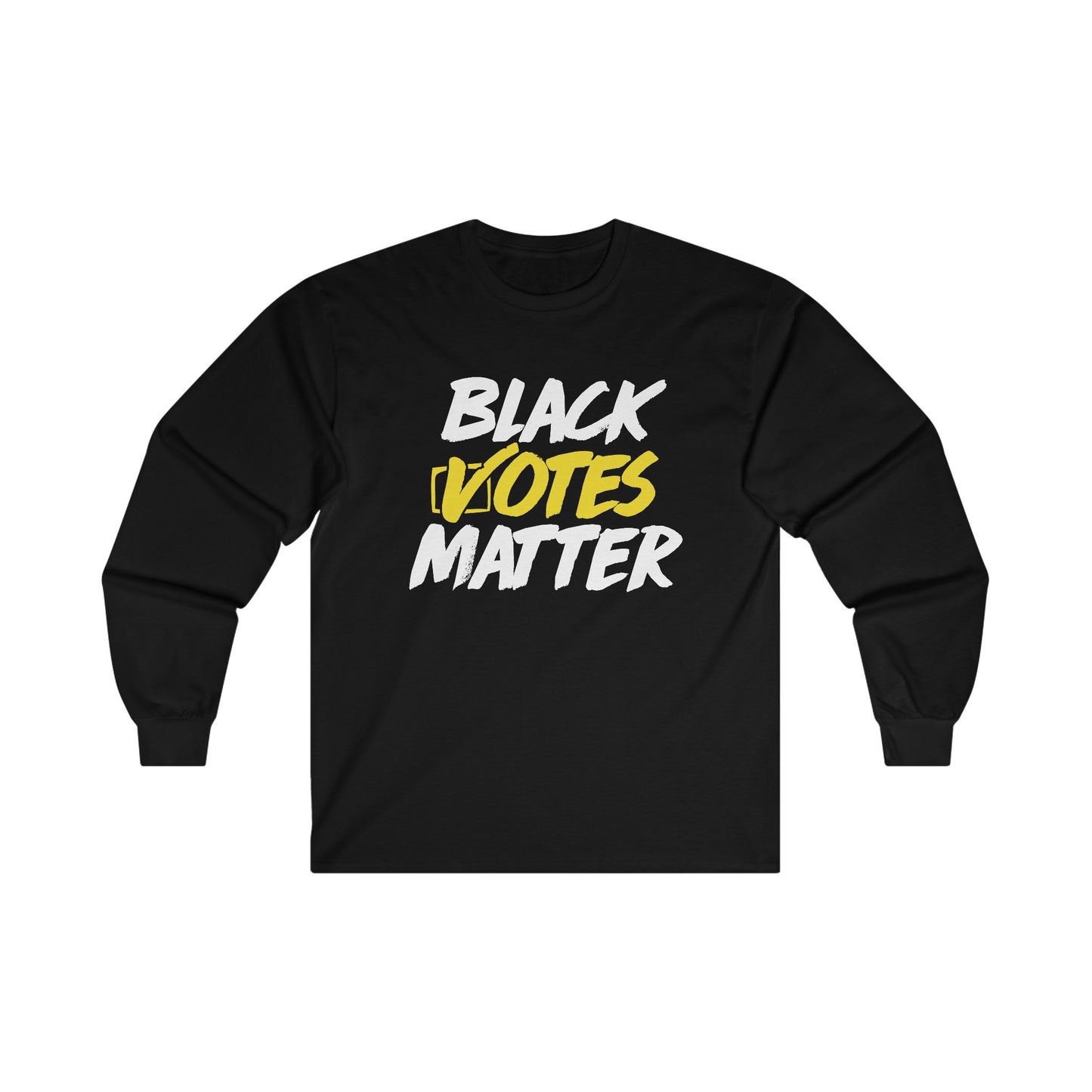 “Black Votes Matter (white text)” Unisex Long Sleeve T-Shirt