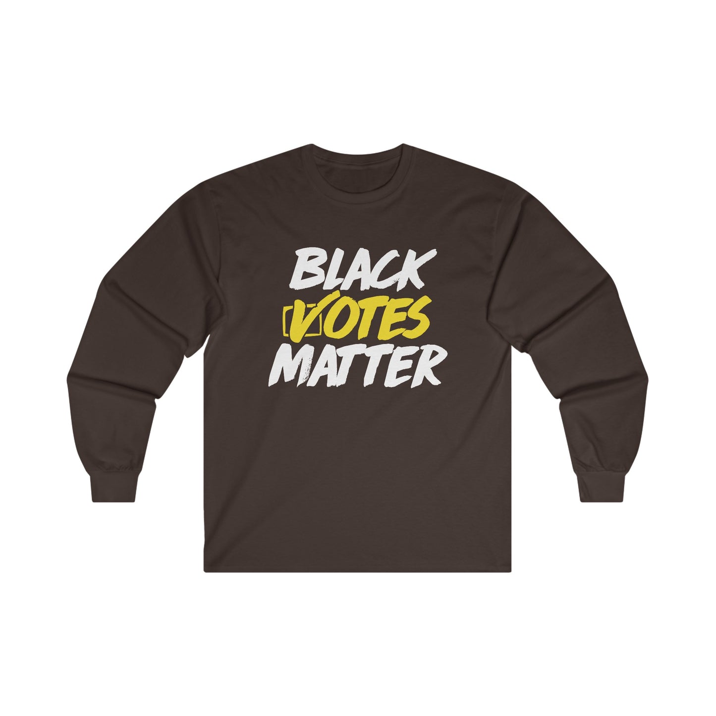 “Black Votes Matter (white text)” Unisex Long Sleeve T-Shirt