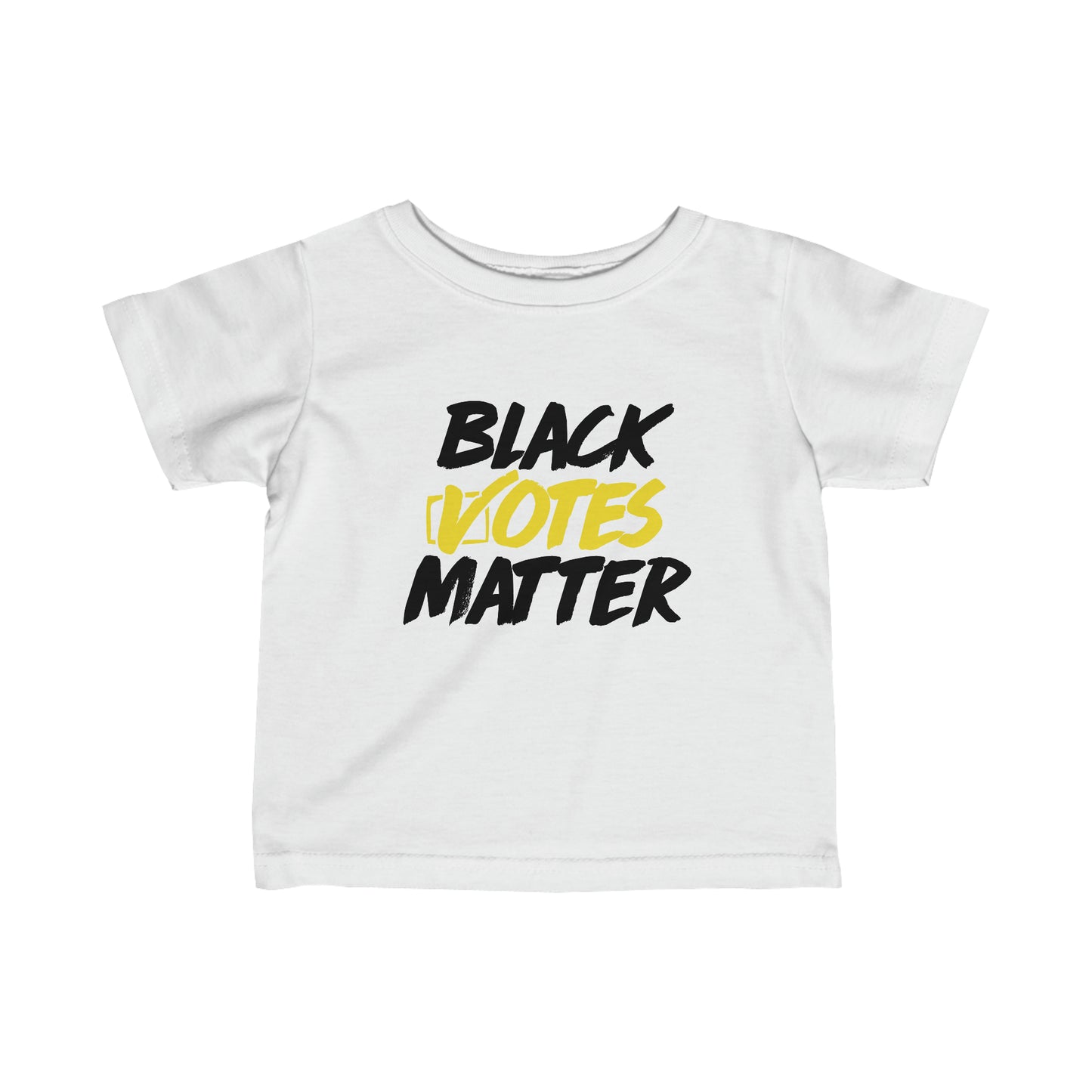 “Black Votes Matter (white text)” Infant Tee