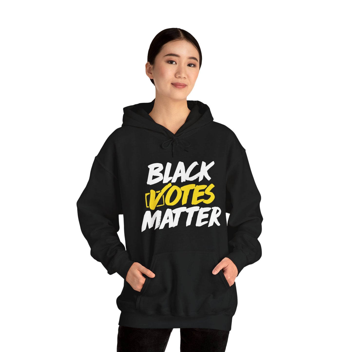 “Black Votes Matter” (white text) Unisex Hoodie