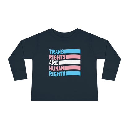 “Trans Rights Are Human Rights” Toddler Long Sleeve Tee