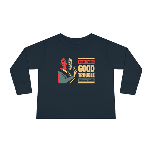 “John Lewis: Good Trouble” Toddler Long Sleeve Tee