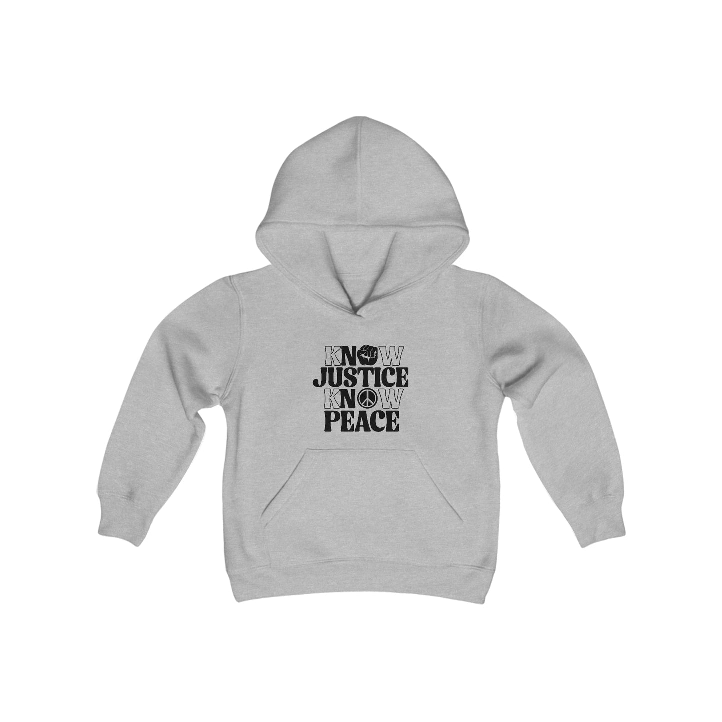 “Know Justice, Know Peace (Classic)” Youth Hoodie