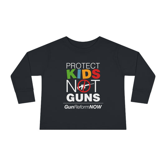 "Protect Kids Not Guns" Toddler Long Sleeve Tee