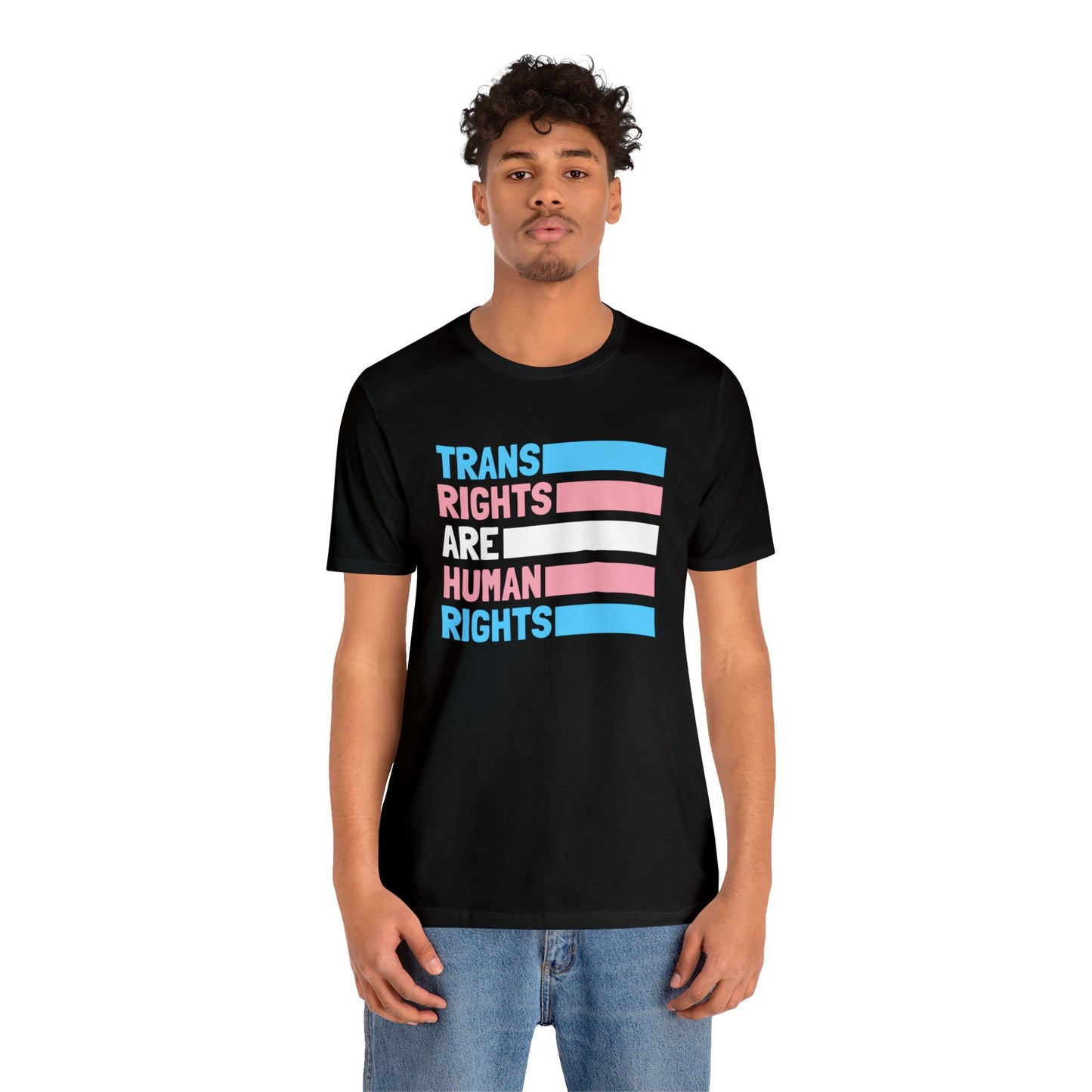 “Trans Rights Are Human Rights” Unisex T-Shirt (Bella+Canvas)