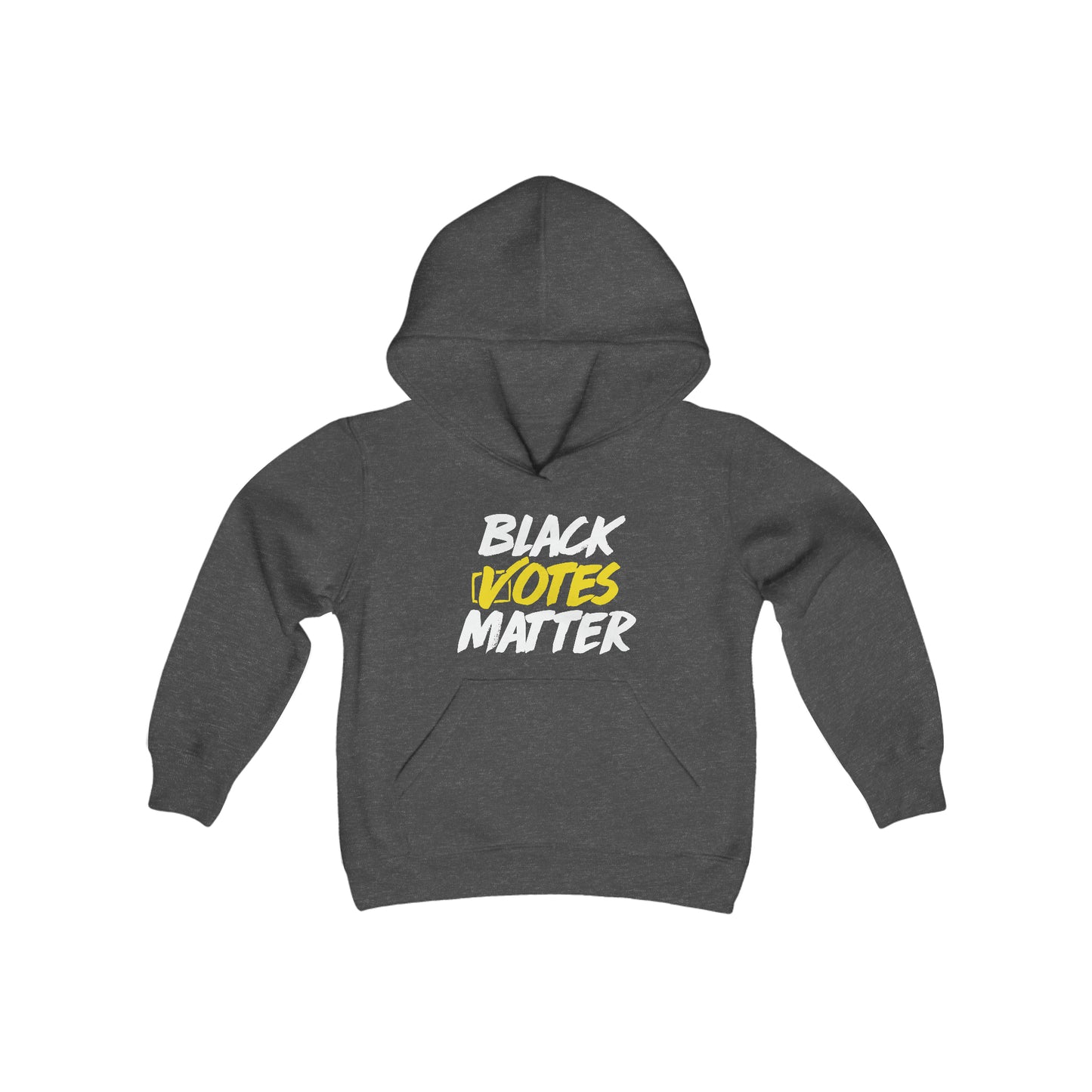 “Black Votes Matter (white text)” Youth Hoodie