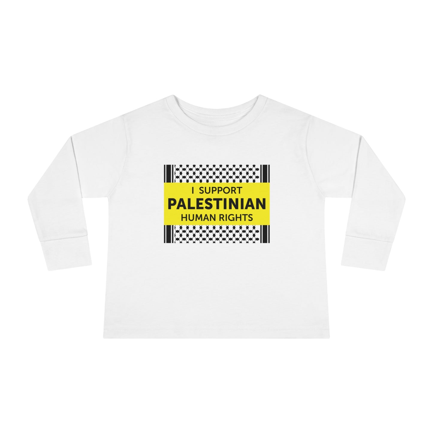 “I Support Palestinian Human Rights” Toddler Long Sleeve Tee