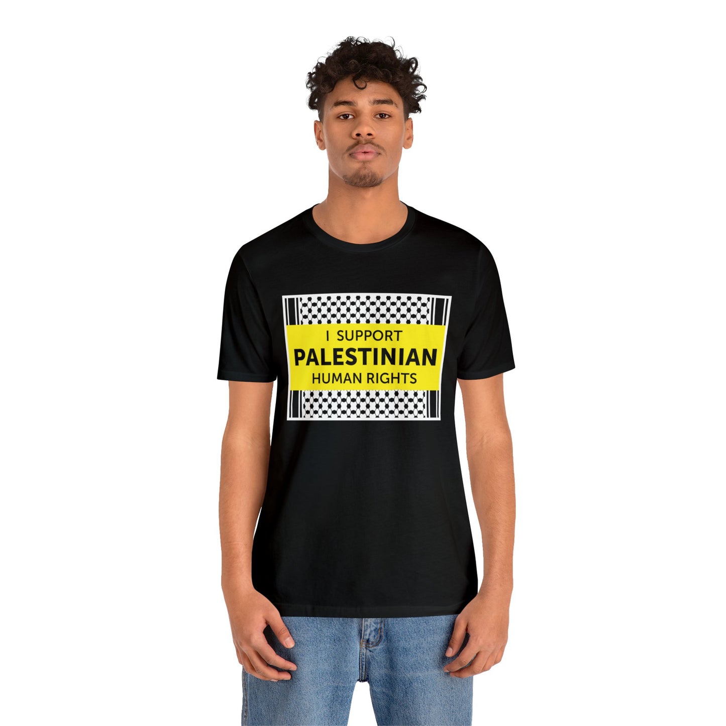 “I Support Palestinian Human Rights” Unisex T-Shirt (Bella+Canvas)