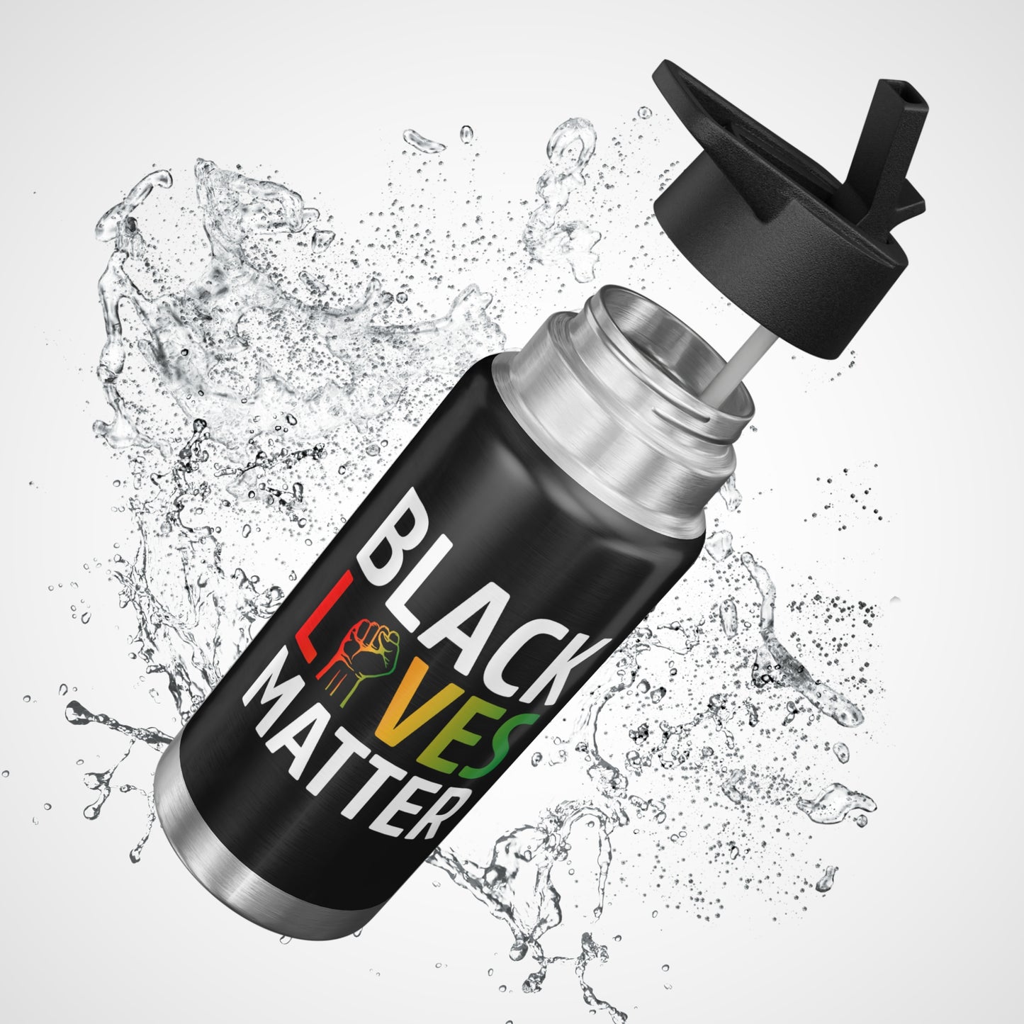 “Black Lives Matter – Unity Fist (Pan-Africa)” 32 oz. Tumbler/Water Bottle