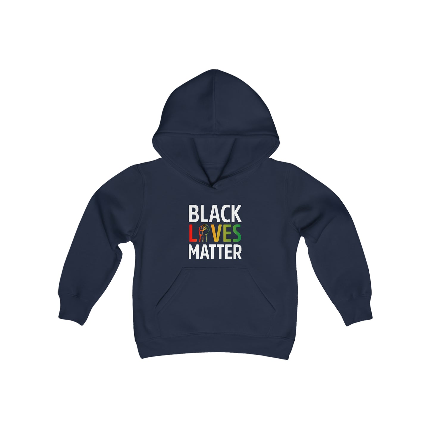 “Black Lives Matter – Unity Fist (Pan-Africa)” Youth Hoodie