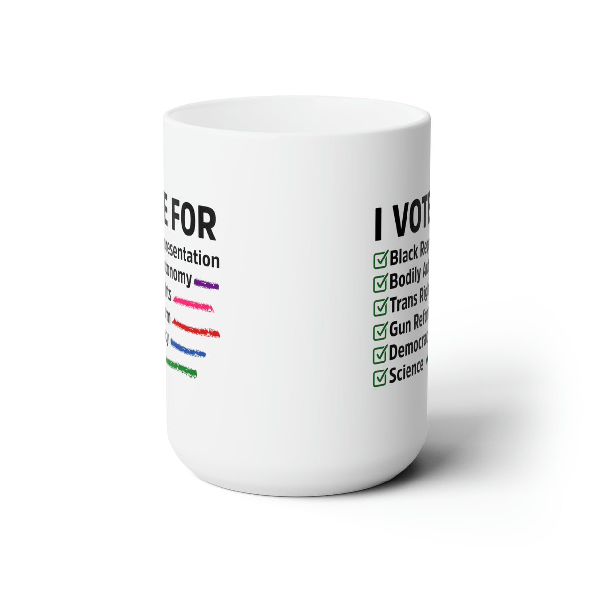 "I Vote For" 15 oz. Mug