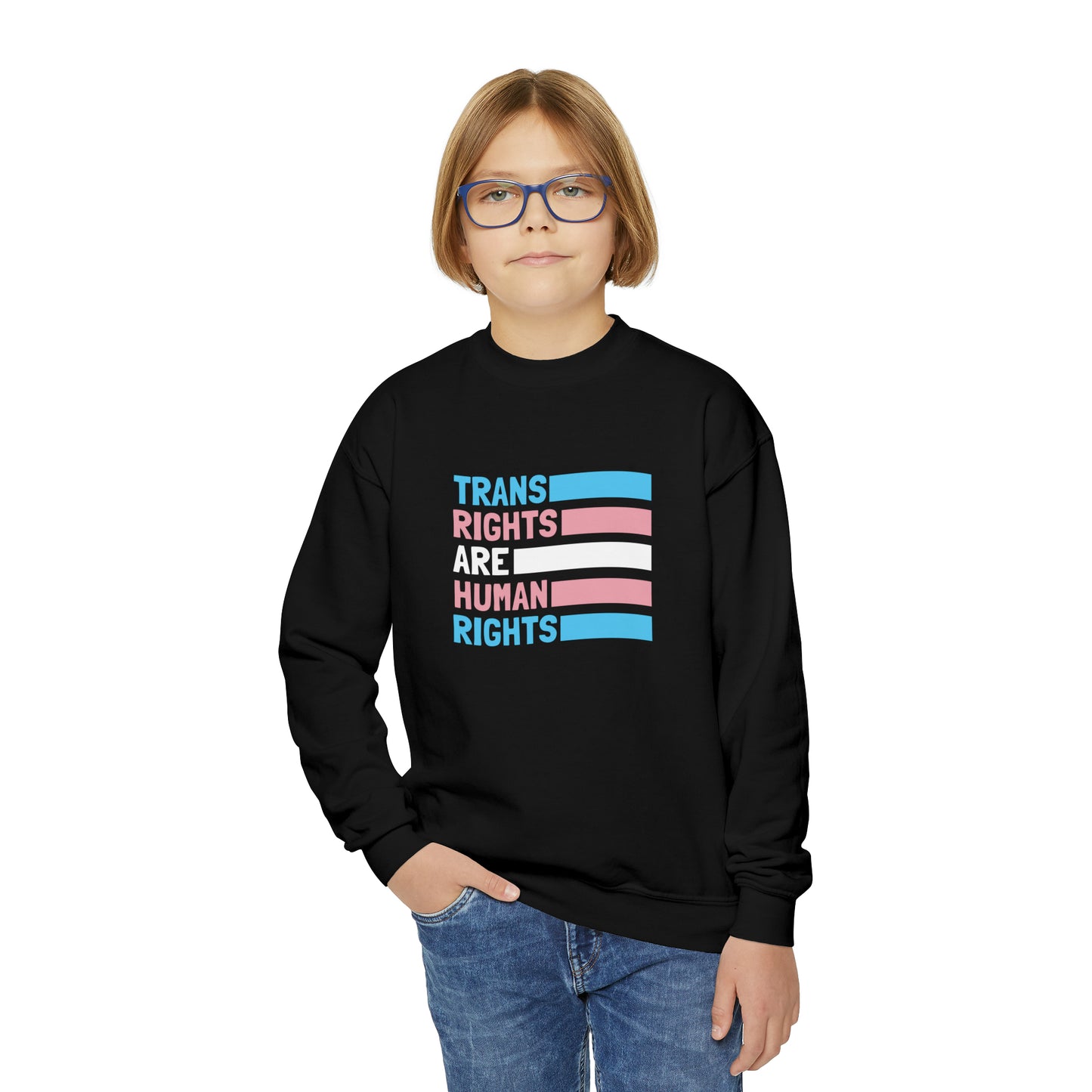 “Trans Rights Are Human Rights” Youth Sweatshirt