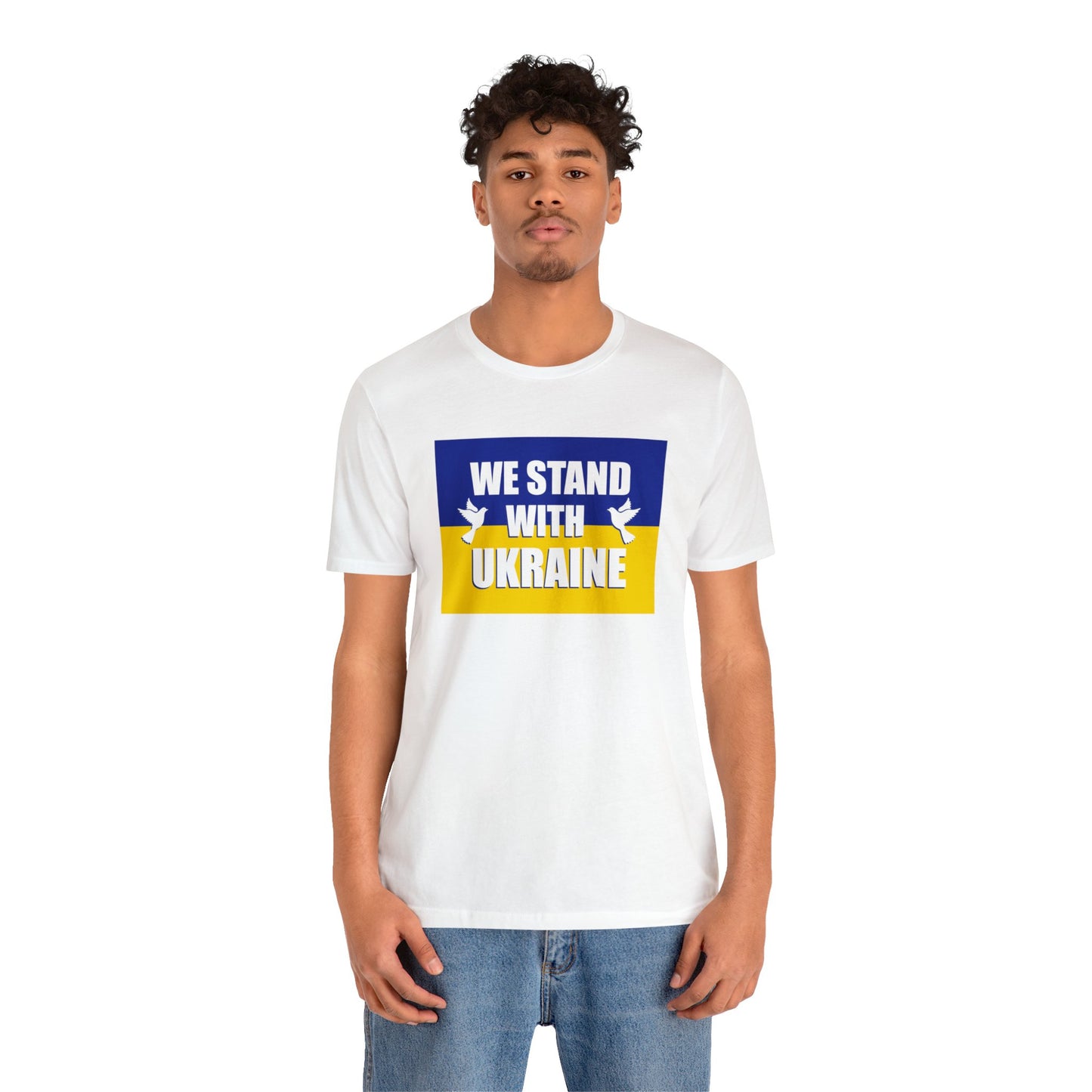 “We Stand With Ukraine” Unisex T-Shirt (Bella+Canvas)