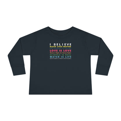 "I / We Believe" Toddler Long Sleeve Tee