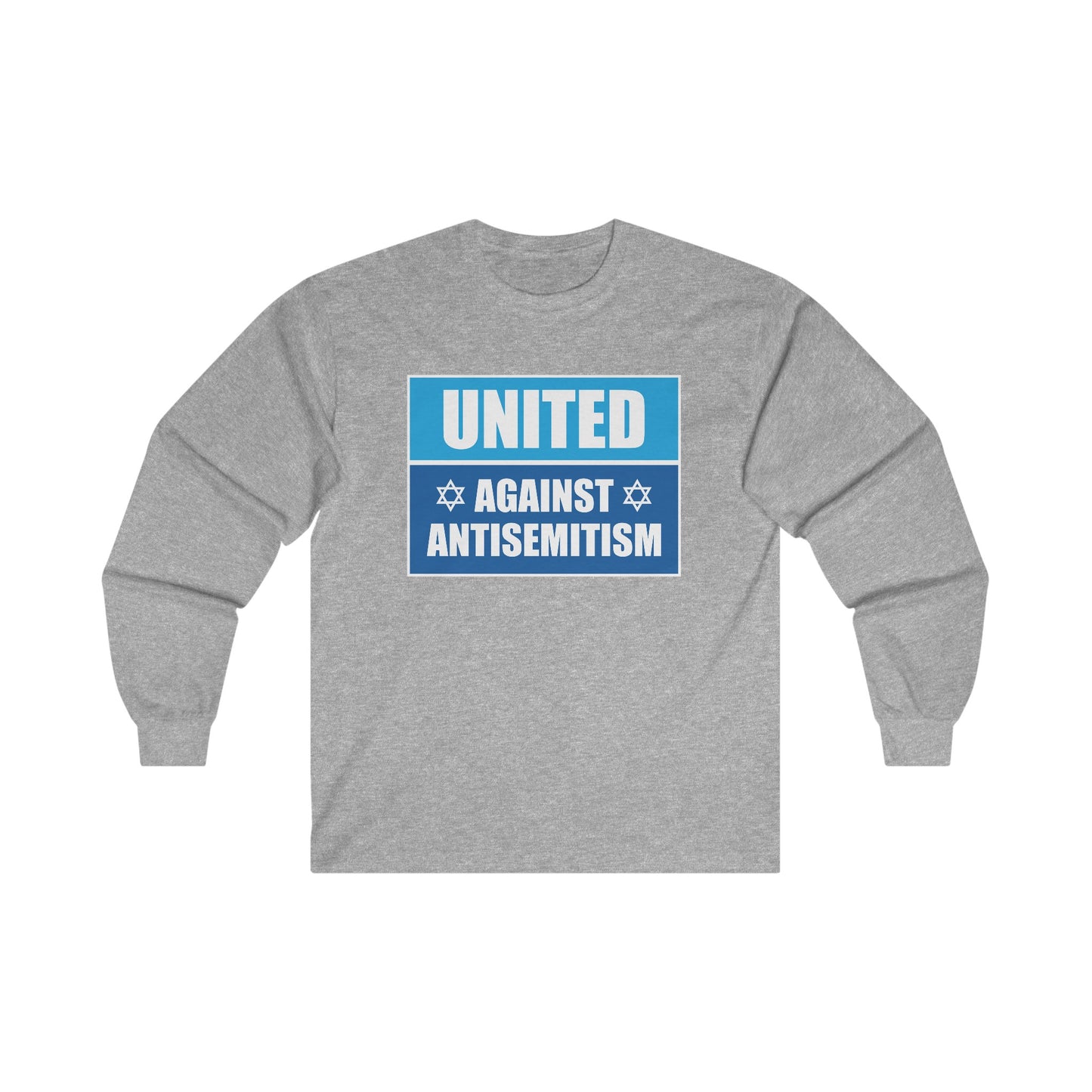 “United Against Antisemitism” Unisex Long Sleeve T-Shirt