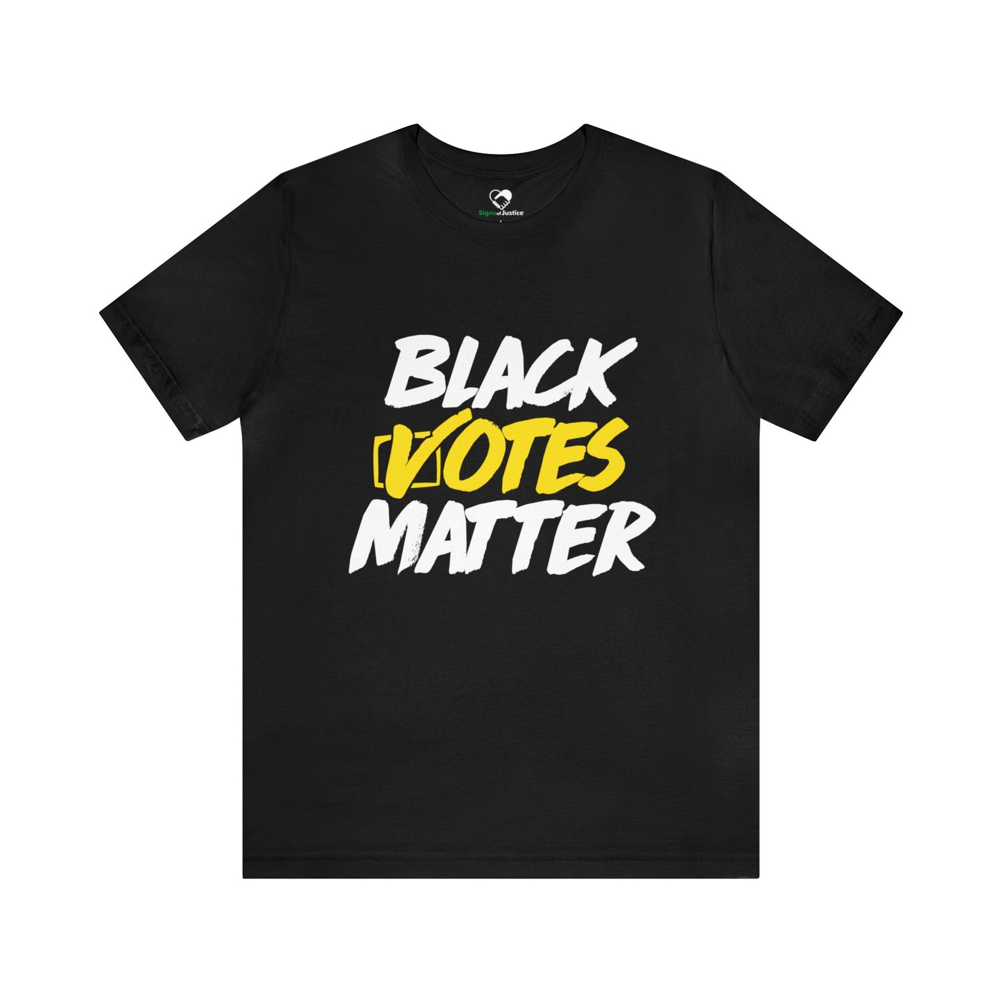 “Black Votes Matter” (white text) Unisex T-Shirt (Bella+Canvas)