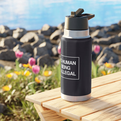 “No Human Being is Illegal” 32 oz. Tumbler/Water Bottle