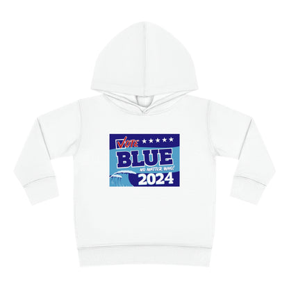 “Vote Blue No Matter Who, Blue Wave 2024” Toddler Hoodie