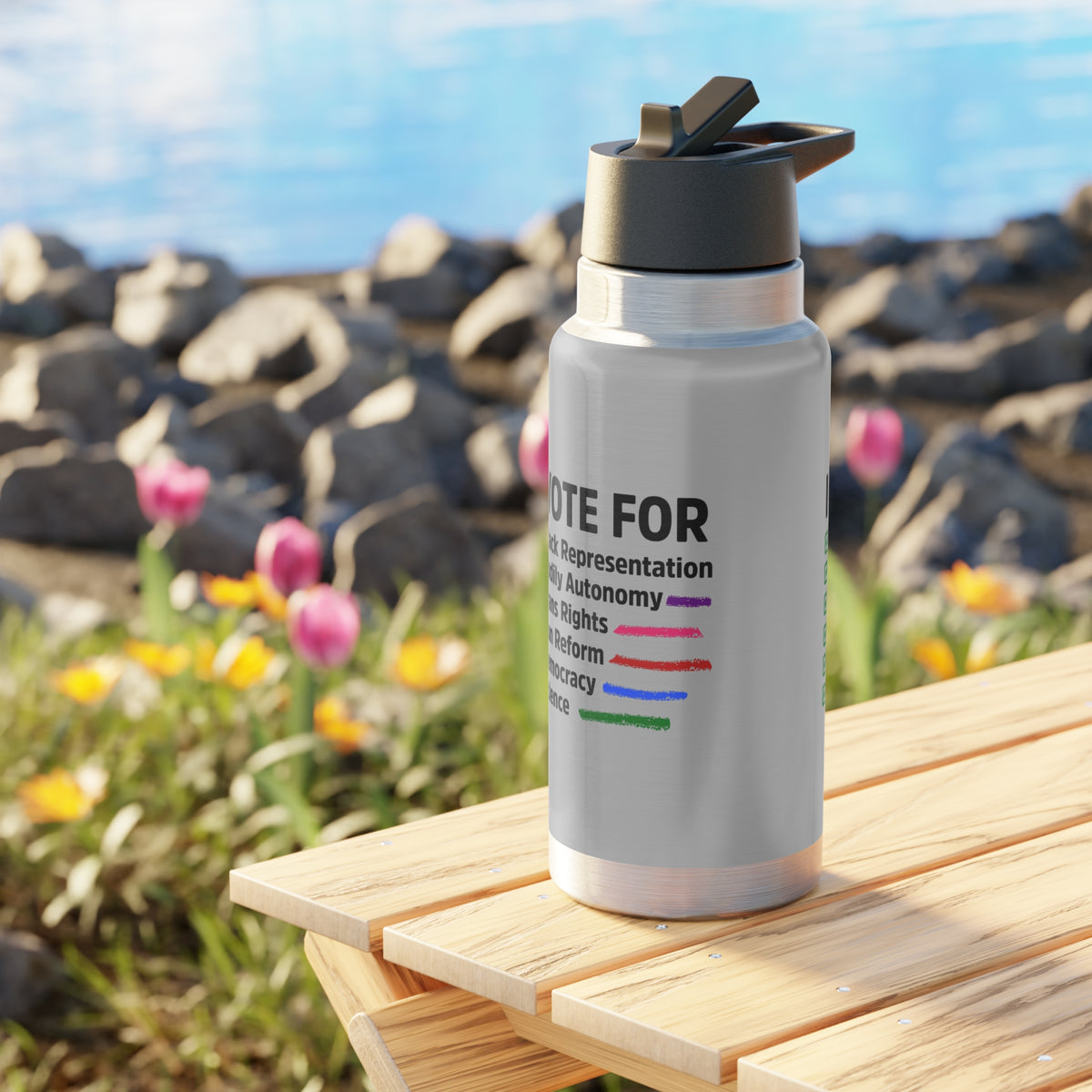 "I Vote For" 32 oz. Tumbler/Water Bottle