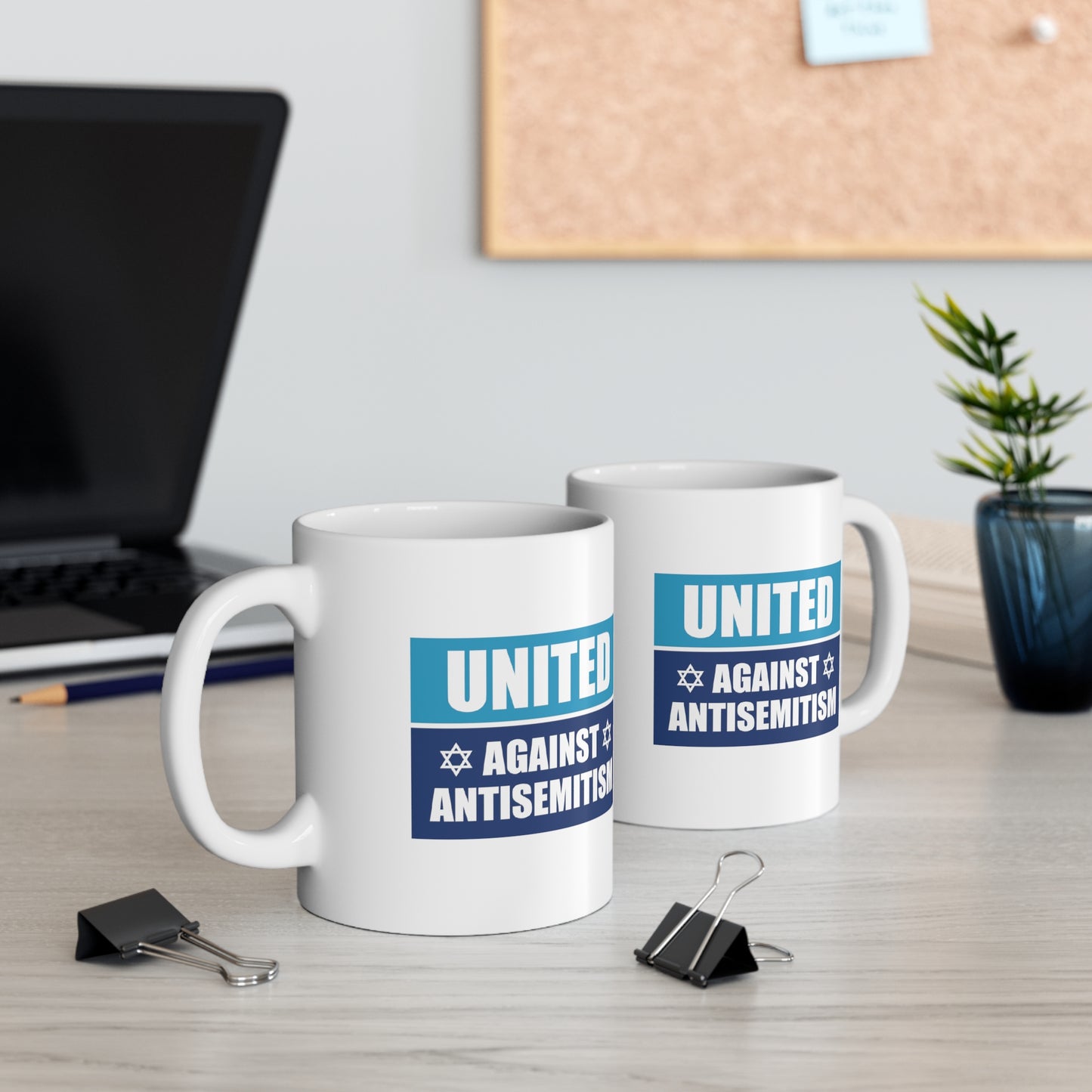 "United Against Antisemitism” 11 oz. Mug