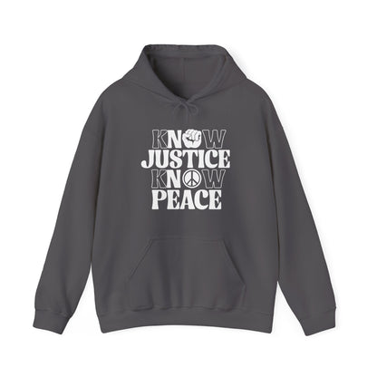 “Know Justice, Know Peace (Classic)” Unisex Hoodie
