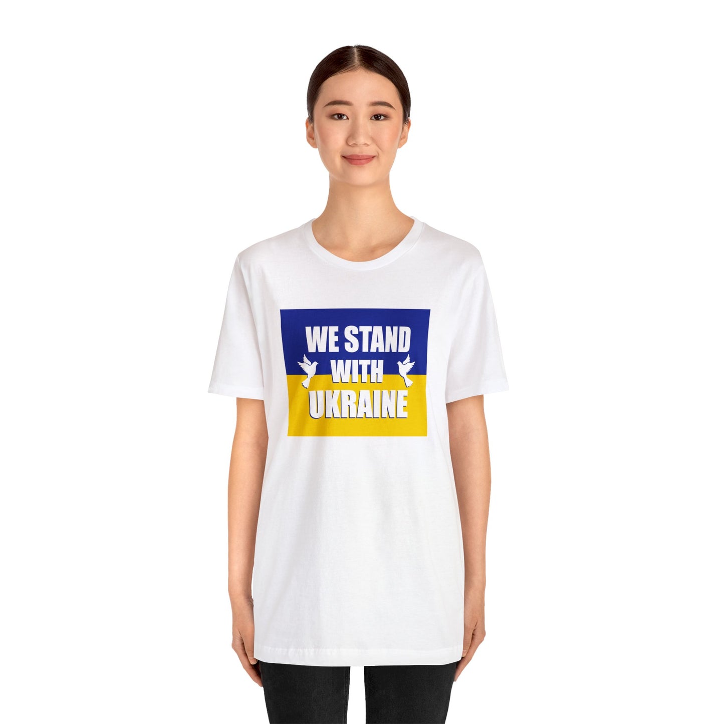 “We Stand With Ukraine” Unisex T-Shirt (Bella+Canvas)