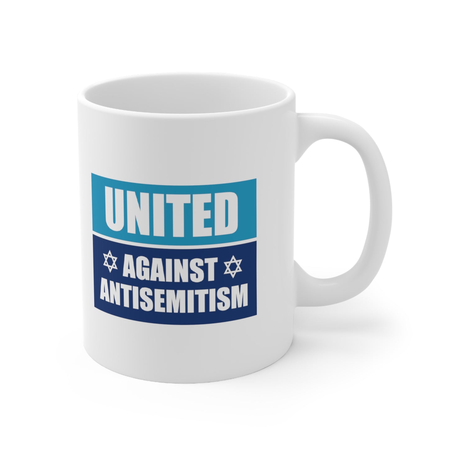 "United Against Antisemitism” 11 oz. Mug
