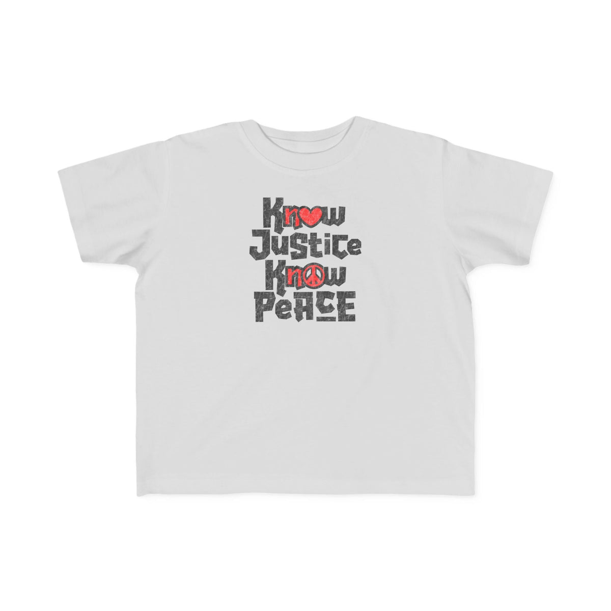 "Know Justice, Know Peace (Heart of Awareness)" Kids T-Shirt