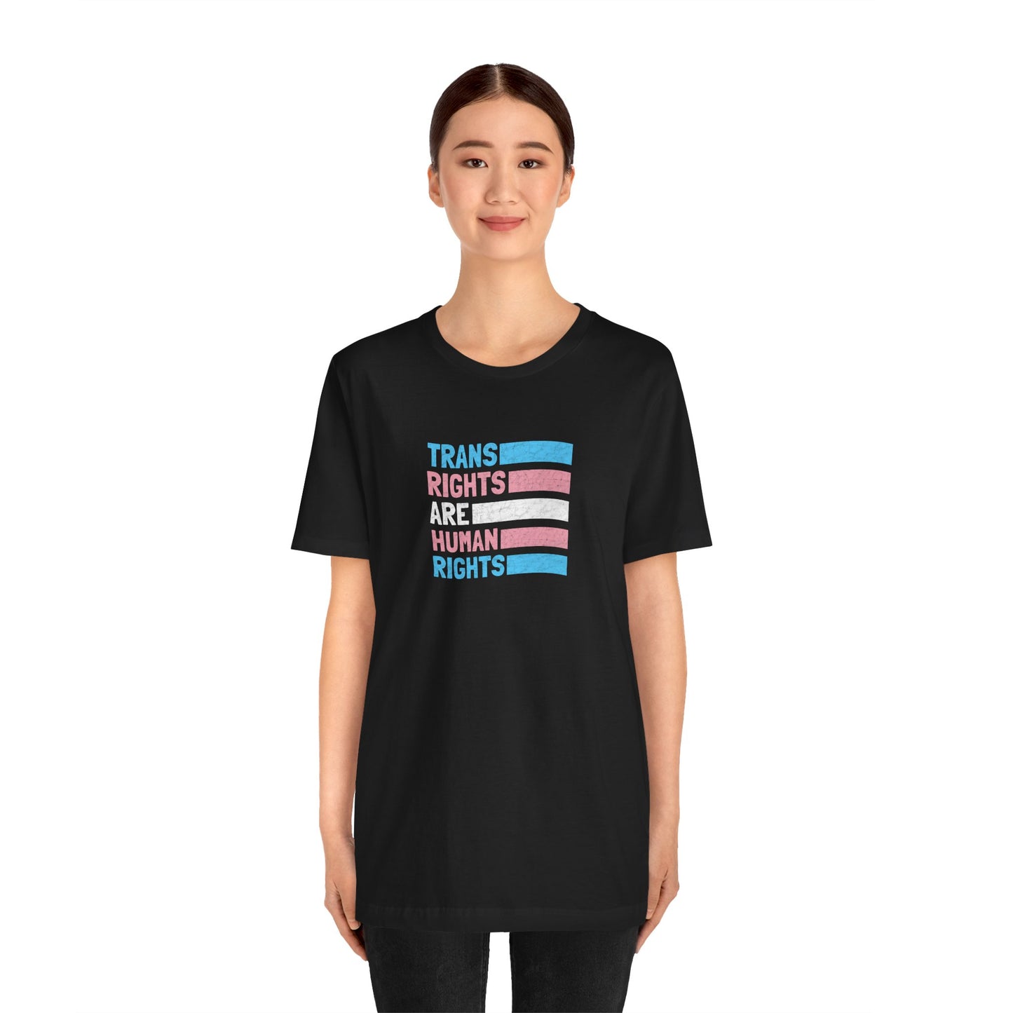 “Trans Rights Are Human Rights” Unisex T-Shirt (Bella+Canvas)