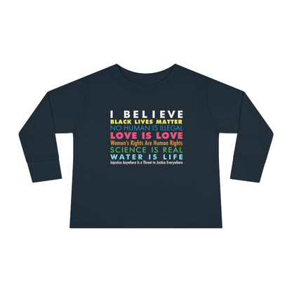 "I / We Believe" Toddler Long Sleeve Tee