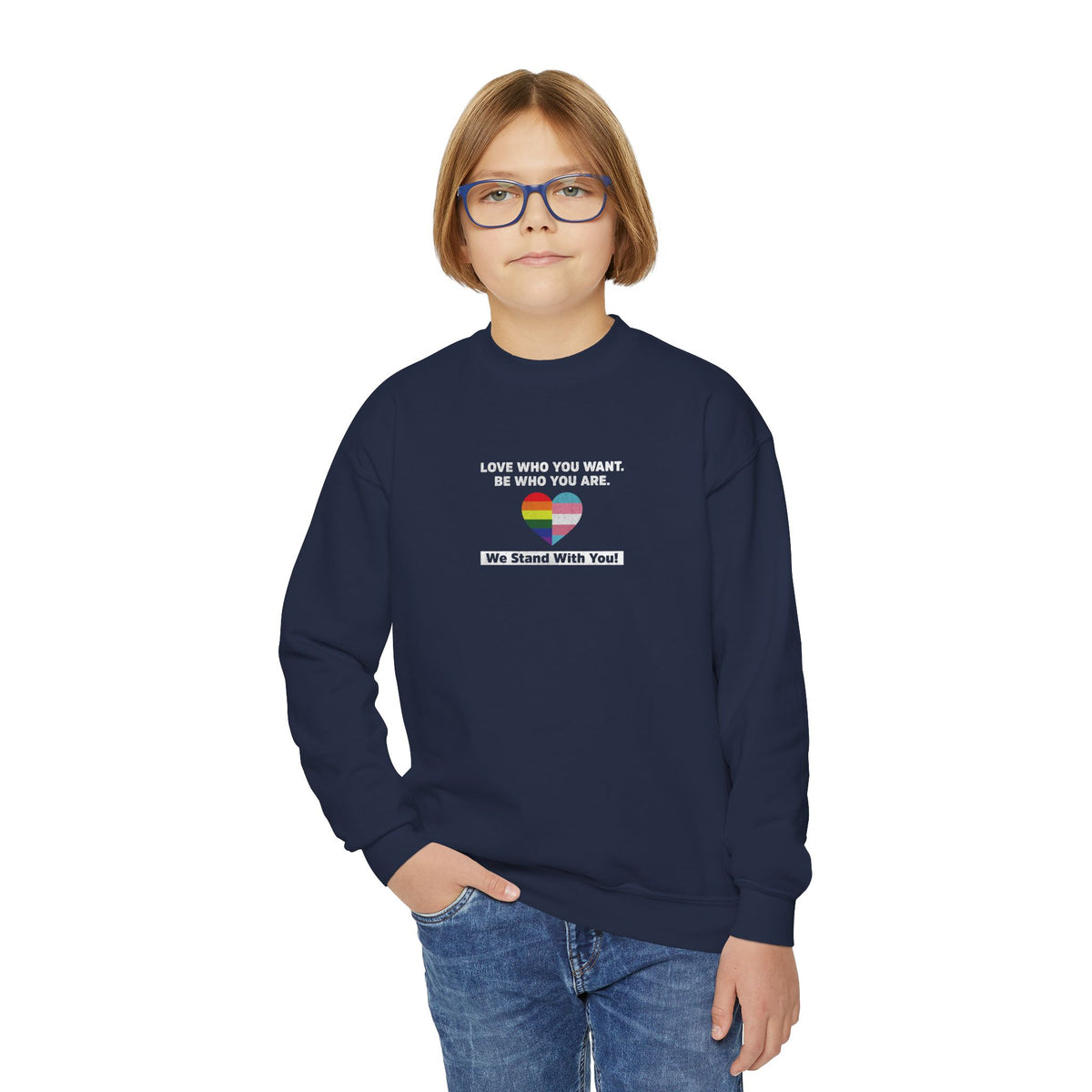 "Love Who You Want" Youth Sweatshirt