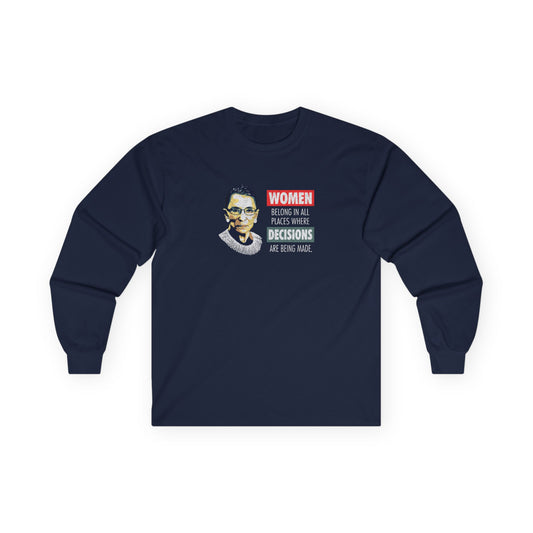 “Notorious RBG” Unisex Long Sleeve T-Shirt