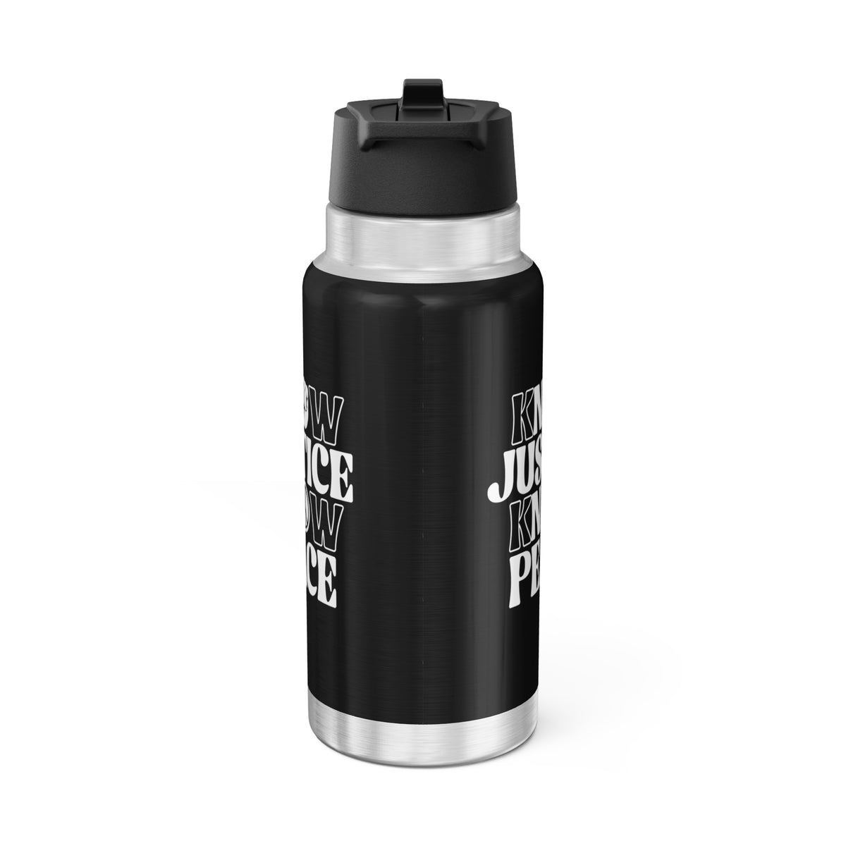 "Know Justice, Know Peace (Classic)" 32 oz. Tumbler/Water Bottle