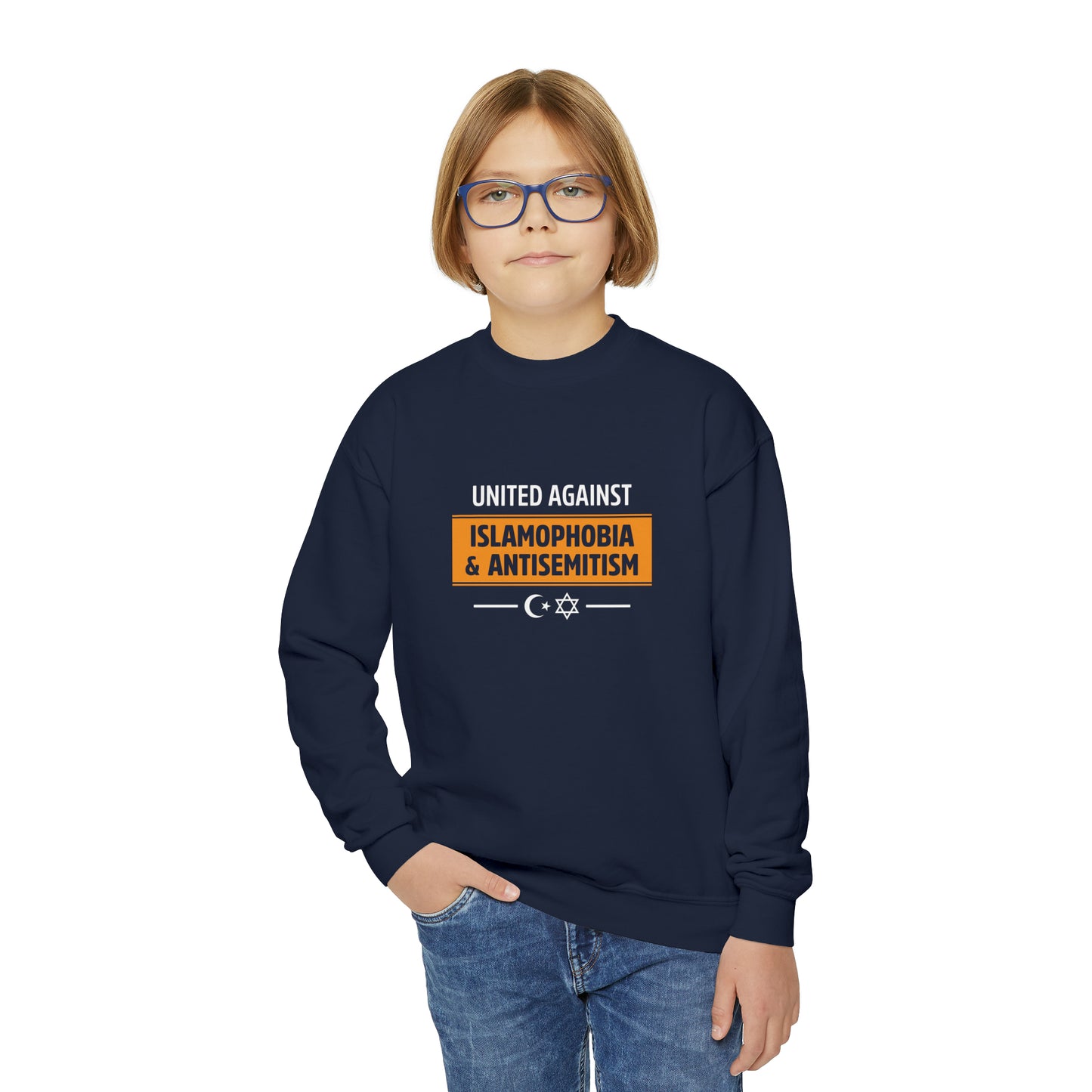 "United Against Islamophobia & Antisemitism" Youth Sweatshirt