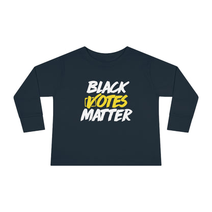 “Black Votes Matter” (white text)" Toddler Long Sleeve Tee